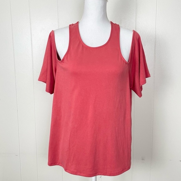 BCBGMAXAZRIA Women's Kelsey Knit Cold Shoulder Top - Picture 5 of 15